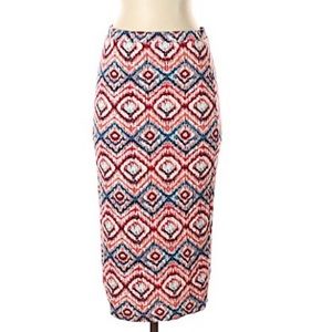 Marty M Casual Geometric Pencil Skirt